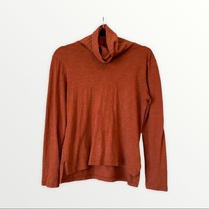 Madewell Burnt Orange Cowl/Turtle Neck Long Sleeve